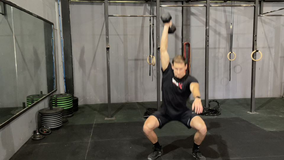 Single Arm Dumbbell Overhead Squat